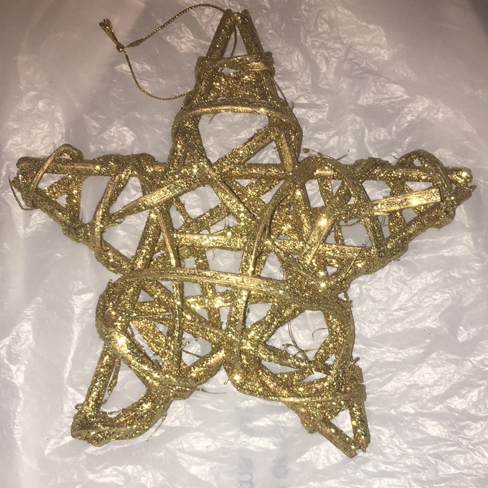 Christmas Gold Brach Star 6” x 6”